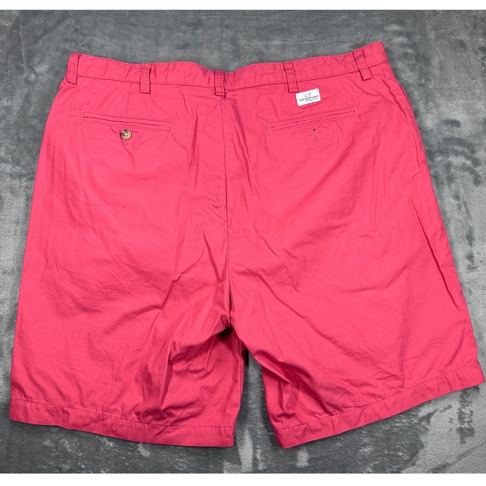 Vineyard Vines Breaker Shorts Mens 38 Pink Cotton Chino Casual Preppy Summer 9in - Picture 6 of 6